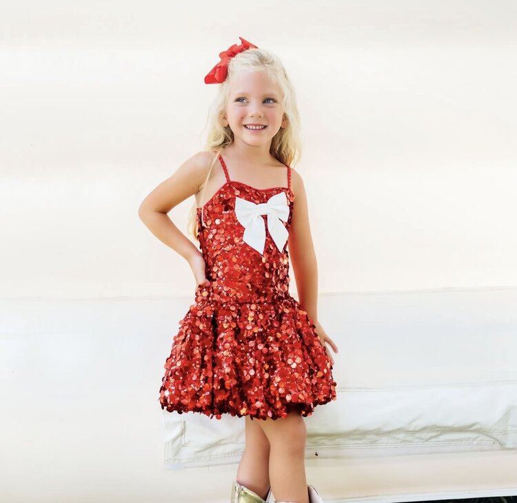 Three Wildflower Designs Sequin Bubble Bow Dress