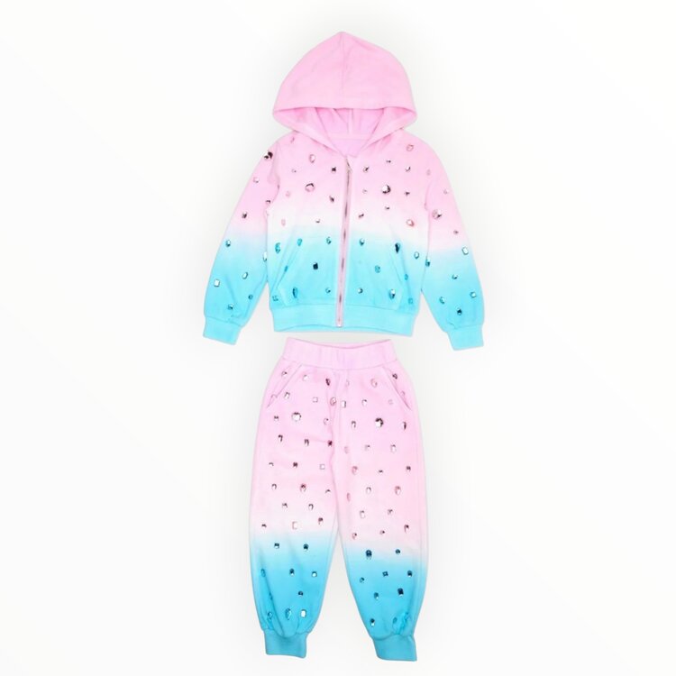 Mini Dreamers Gabby Gem Dip Dye Sweatsuit