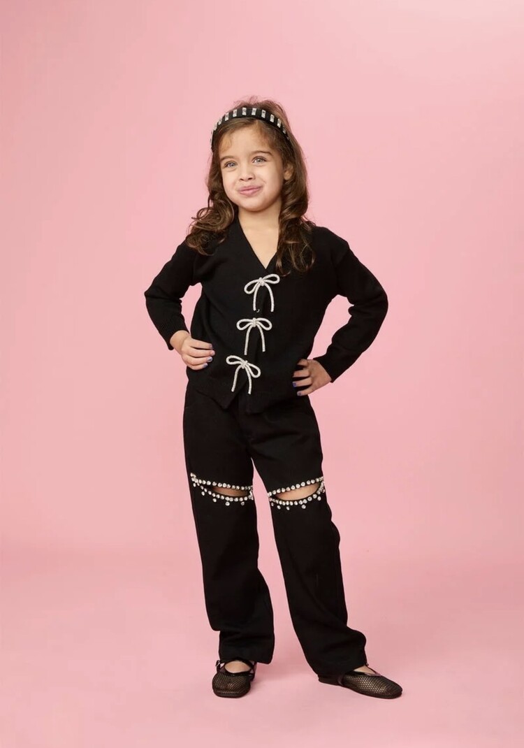 Mini Dreamers Ayla Crystal Cut-Out Jeans