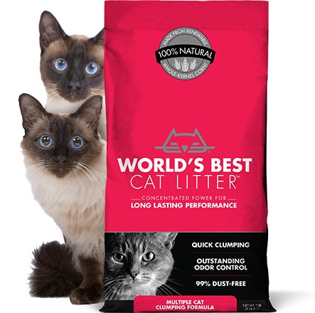 world's best cat litter red bag