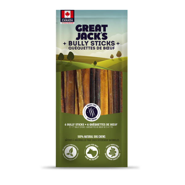 Great Jack's Great Jack's Odor Free 5-7" Bully Sticks 6pk