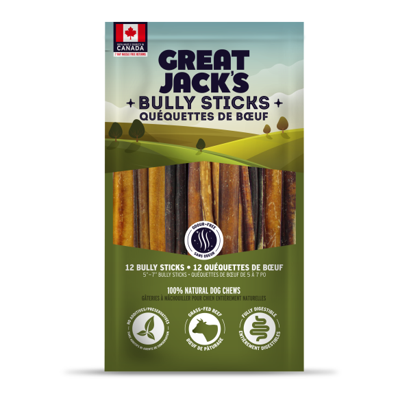 Great Jack's Great Jack's Odor Free 5-7" Bully Sticks 12pk