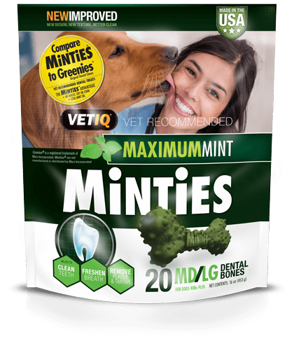 Minties Minties Dental Bones MD/LG - 6.5oz 8 ct