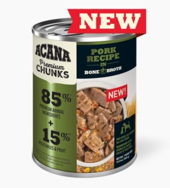 Champion Acana Pork Recipe in Bone Broth 12.8oz