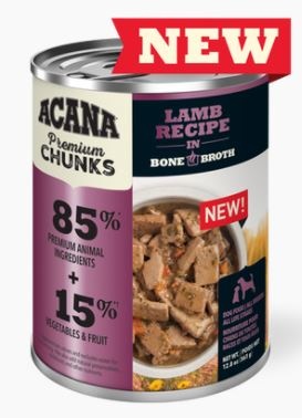 Champion Acana Lamb Recipe in Bone Broth 12.8oz