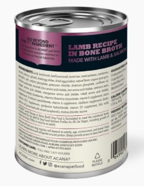 Champion Acana Lamb Recipe in Bone Broth 12.8oz