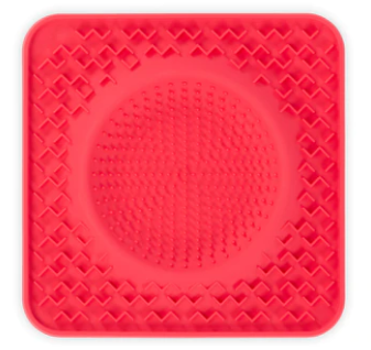 Messy Mutts Silicone Licking Bowl Mat Red