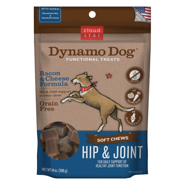 Cloud Star Dynamo Dog Hip & Joint Soft Chew Bacon Cheese 14oz