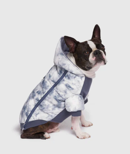 Canada Pooch Prism Puffer Coat Grey Tie Dye