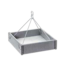 Small Hanging Platform Bird Feeder Gray