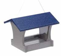 Fly Thru Bird Feeder Blue