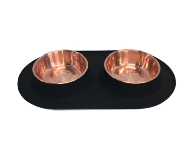 Messy Mutts Copper Double Silicone Feeder Medium