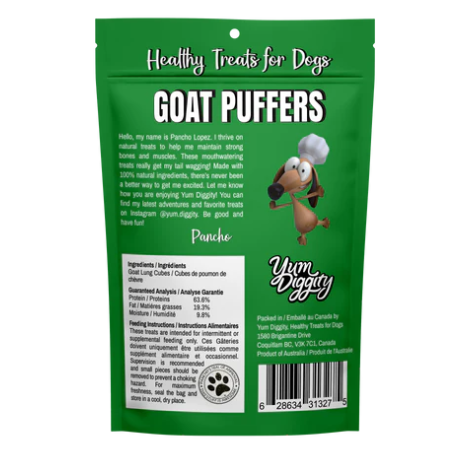 Yum Diggity Goat Puffers 90g