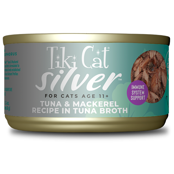 Tiki Cat Tiki Cat Silver Tuna & Mackerel in Broth 2.4oz