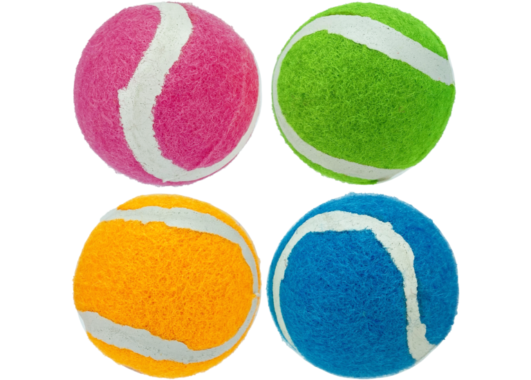 Multipet Squeaky 2" Tennis Balls 4pk