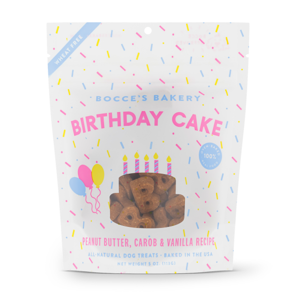 Bocce's Bakery Birthday Cake Biscuits 5oz
