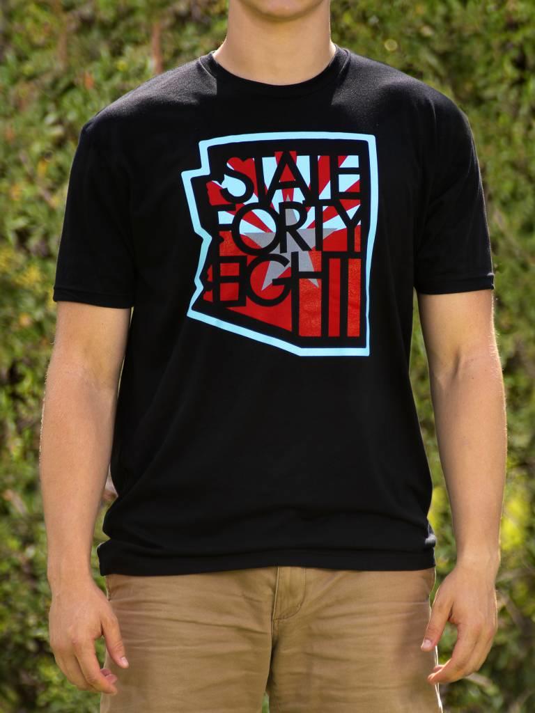 Teal & Red State Forty Eight Tee