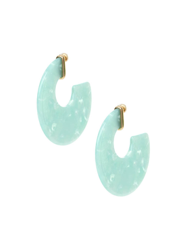 Flat Pastel Circle Earrings