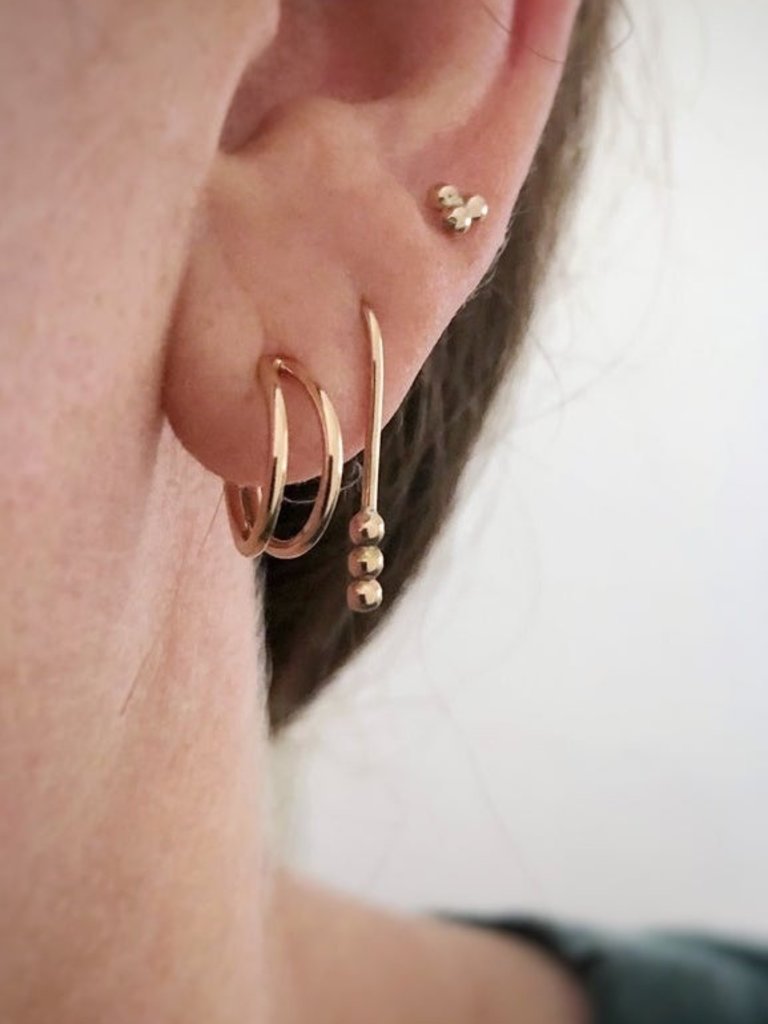 Mini Folded Hoop Earrings