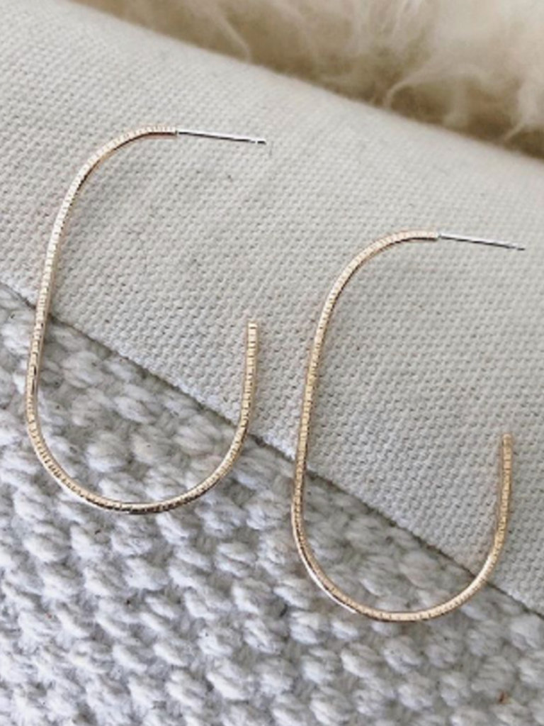 Oblong Hoop Earrings