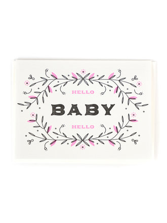 Pink Baby Greeting Card Pink Baby Greeting Card