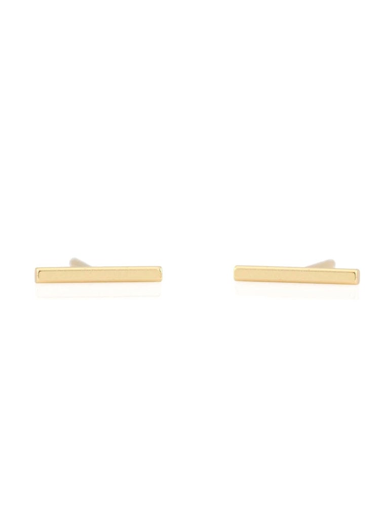 Gold Dash Stud Earrings
