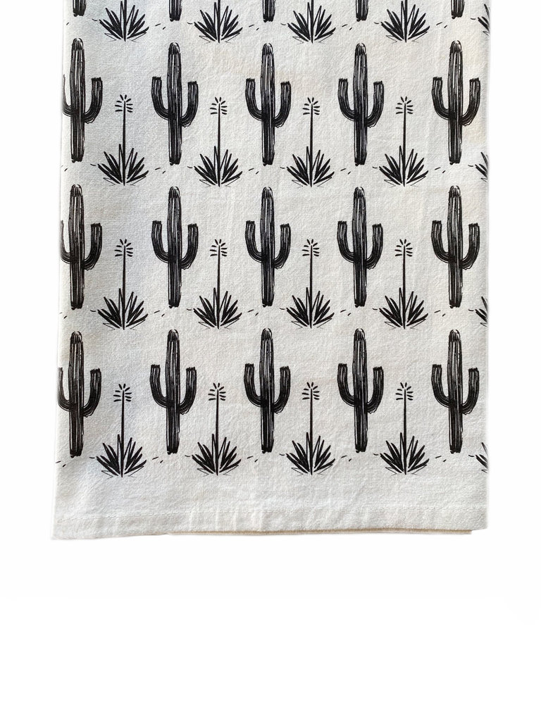 Painted Saguaro Bar Towel