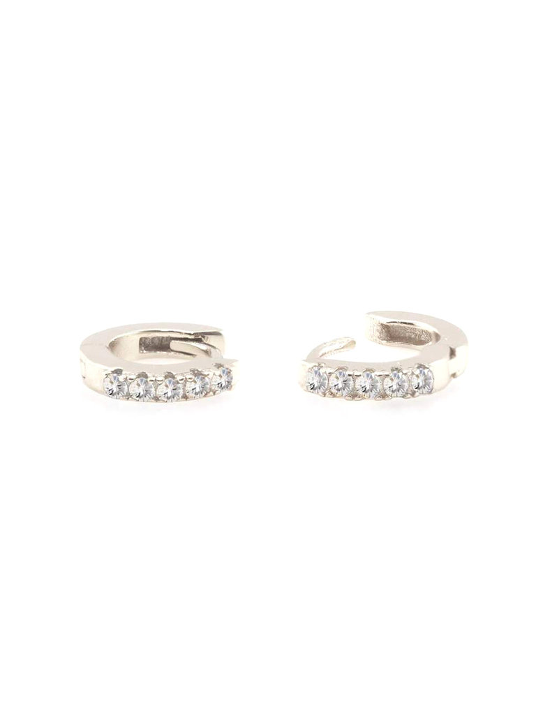 Crystal Huggie Hoops
