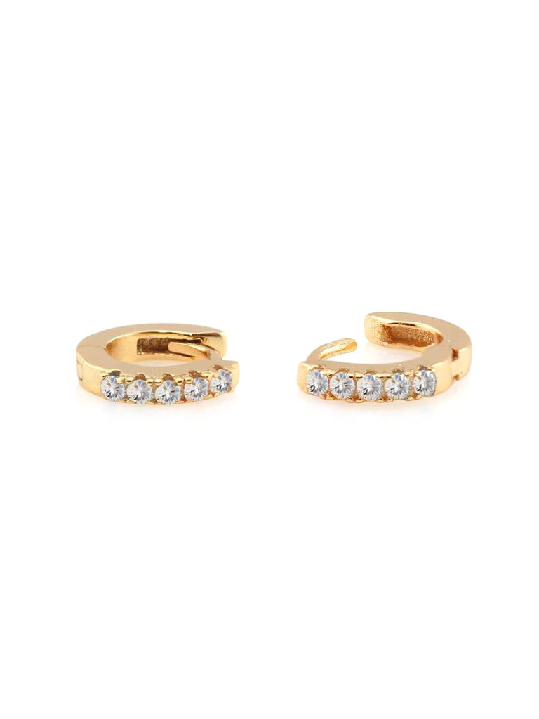 Crystal Huggie Hoops