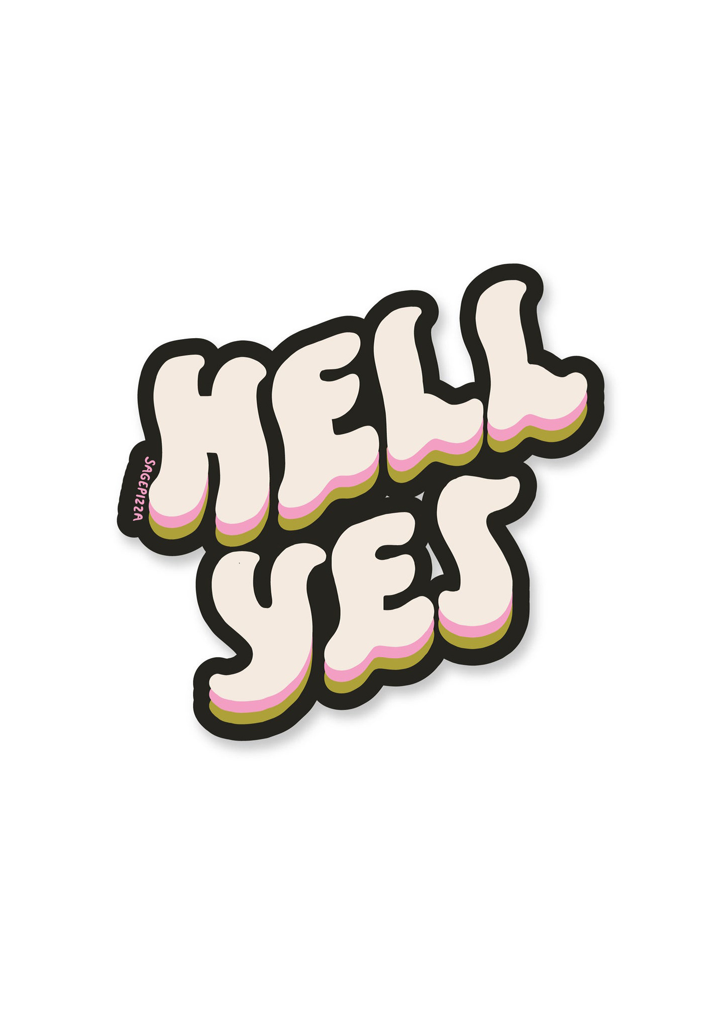hell yes sticker frances hell yes sticker frances