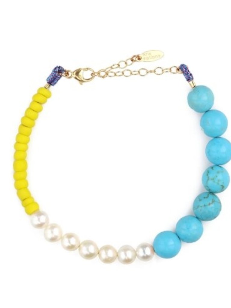 Color Block Gemstone Bracelet