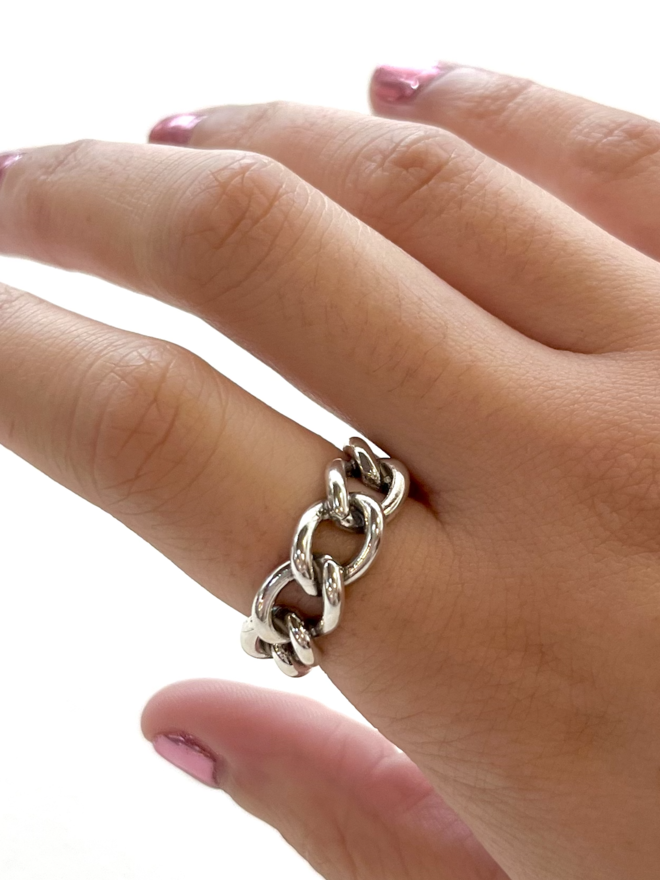 Ruhi Jewels Stainless Steel Classy Spinner Chain Ring (Black - Silver) for  Men/Boys/Women/Girls/Unisex (1 Pcs) Stainless Steel Ring Price in India -  Buy Ruhi Jewels Stainless Steel Classy Spinner Chain Ring (Black -