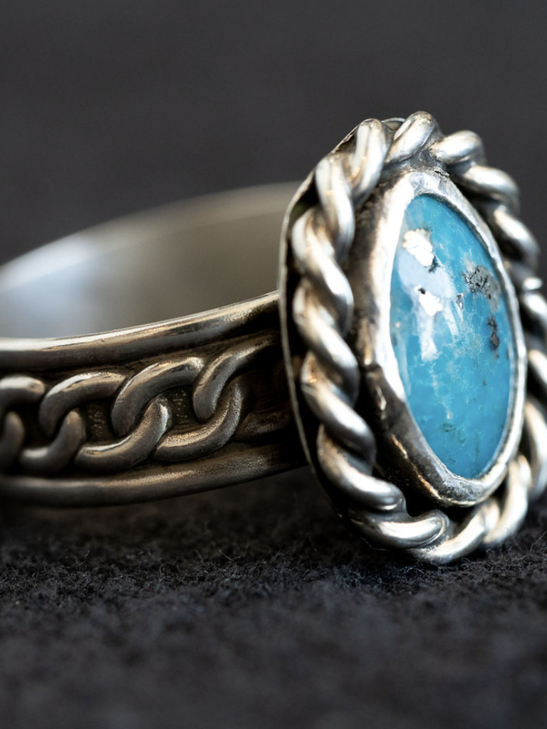 Turquoise Chain Ring