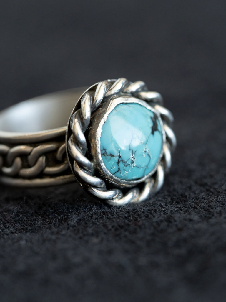 Turquoise Chain Ring
