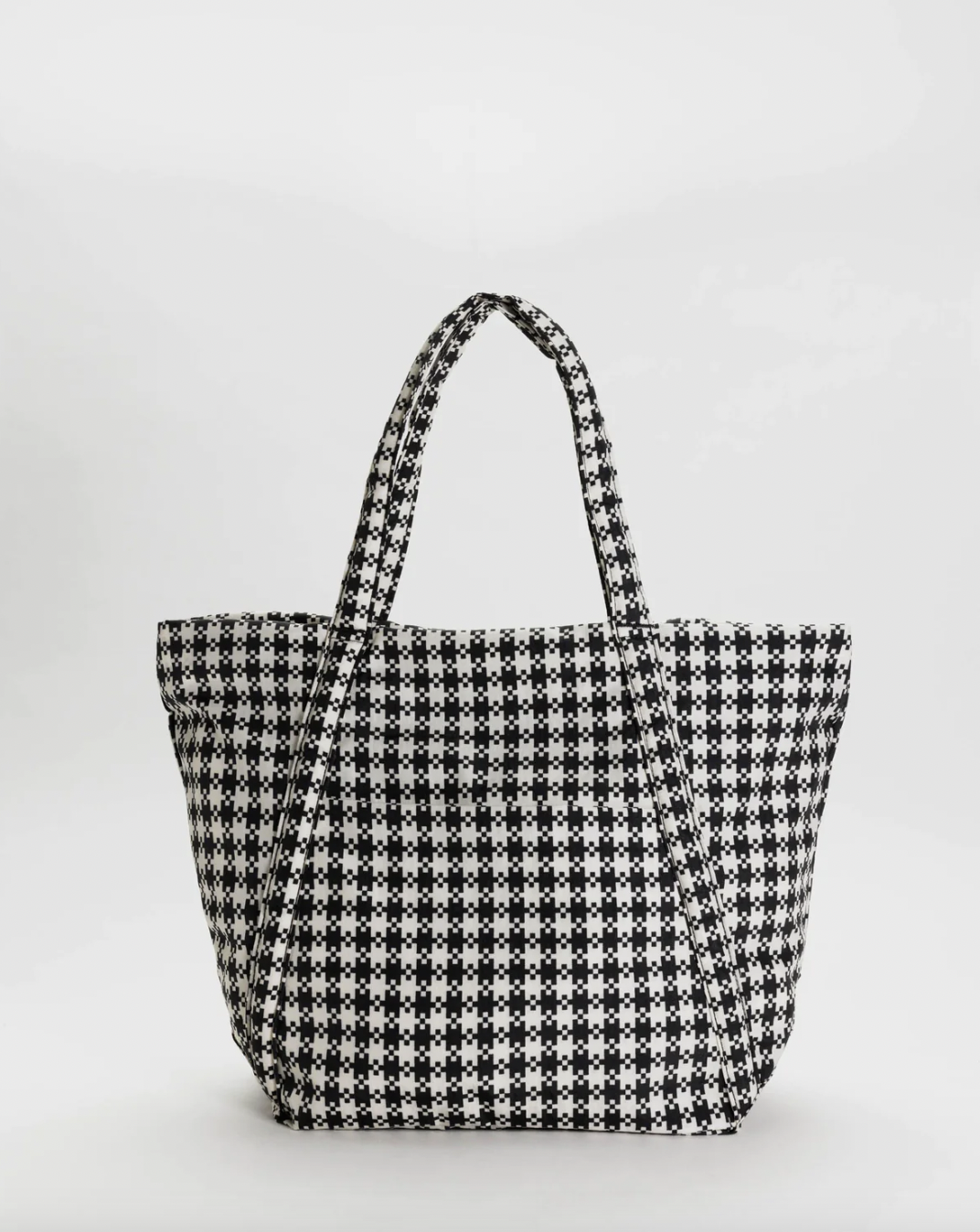  Black Grey White Gingham Plaid Checkered Tote Bag : Clothing,  Shoes & Jewelry