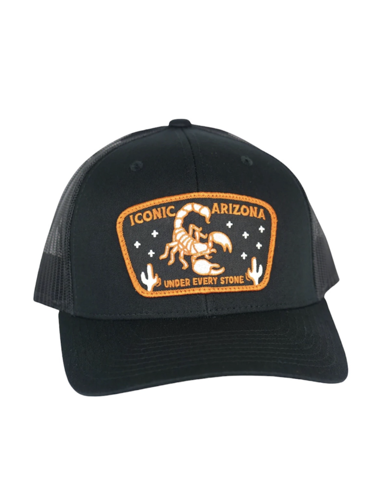 Under Every Stone Scorpion Trucker Hat - Black