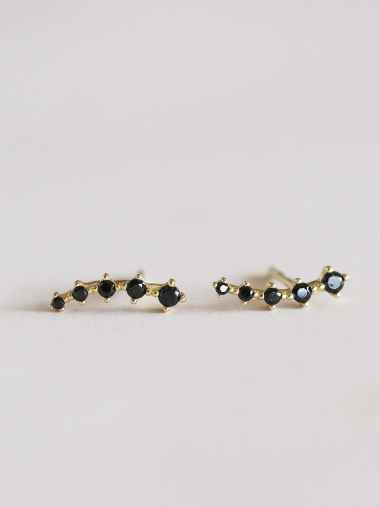 Black Crawler Earrings
