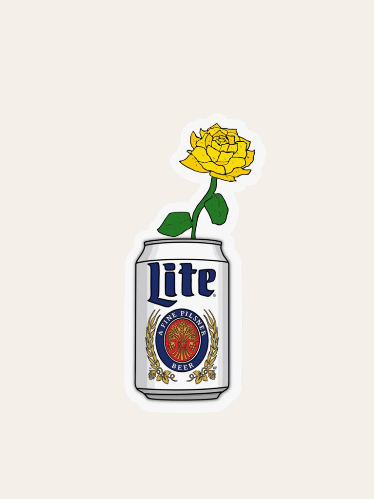 Beer Can Flower Sticker