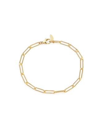 Thick Paperclip Chain Bracelet - Gold