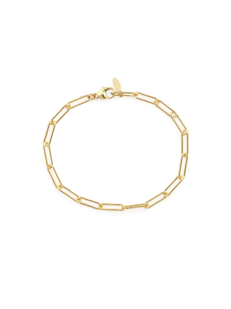 Thick Paperclip Chain Bracelet - Gold