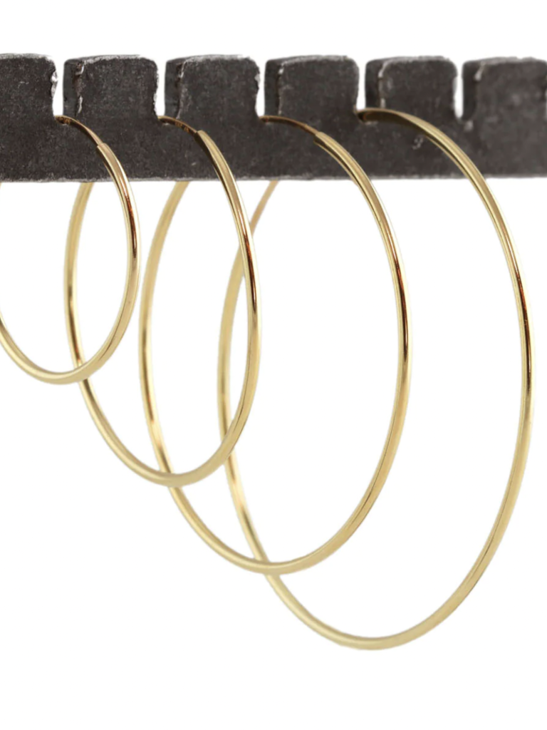 Featherweight Hoops - 42mm Gold