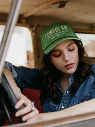1423 - sendero Cowboy Trucker Hat - Green