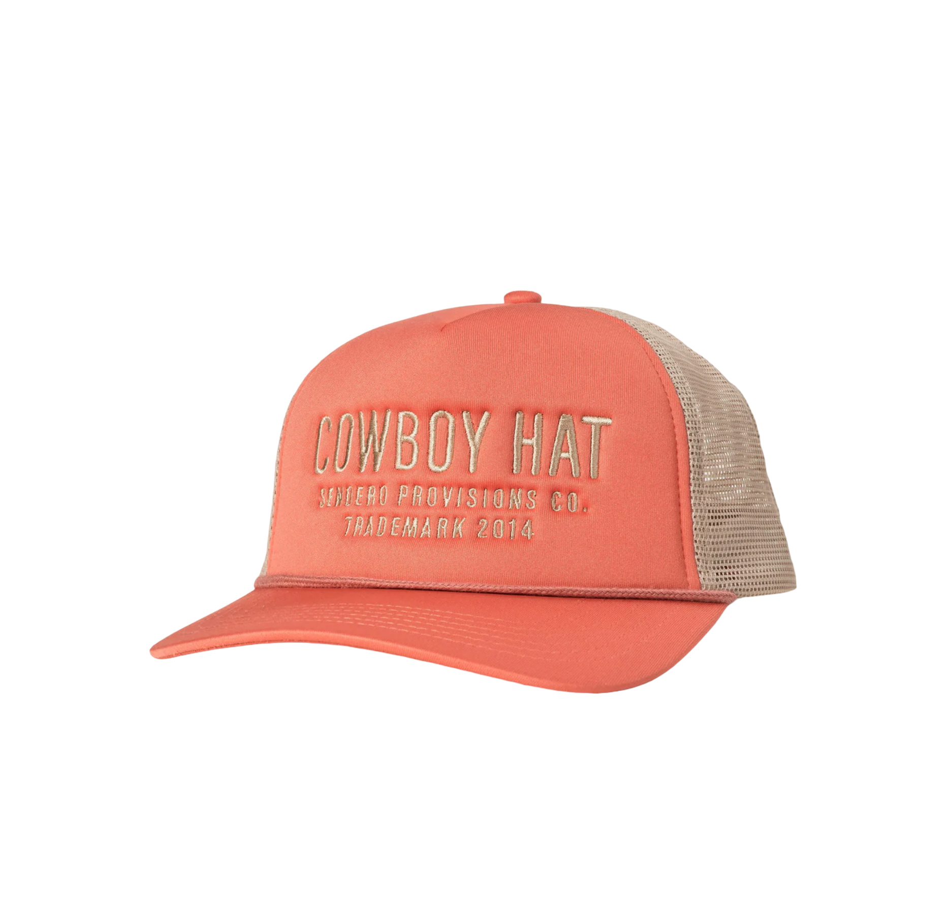 Cowboy Trucker Hat - Coral