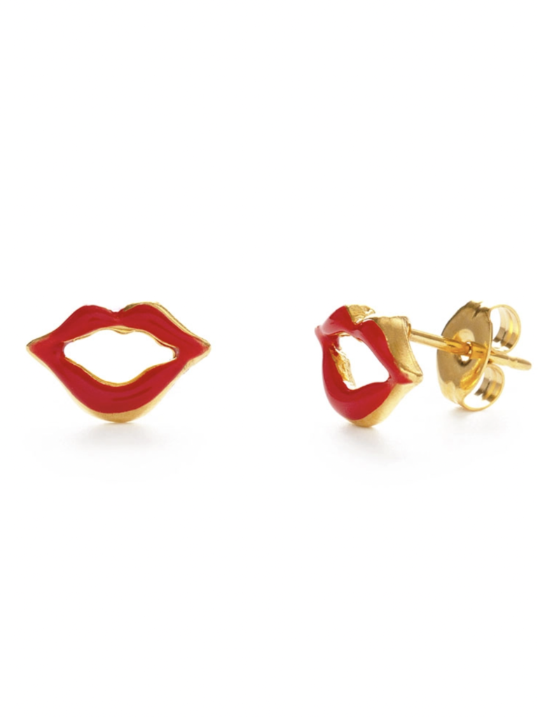 Red Lips Stud Earrings frances