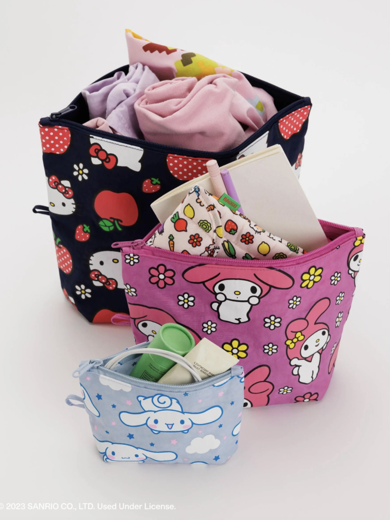 Baggu Hello Kitty and Friends Go Pouch Set
