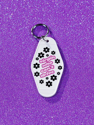 Virgin Who Can't Drive Key Tag