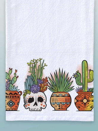 Potted Cactus Bar Towel Potted Cactus Bar Towel