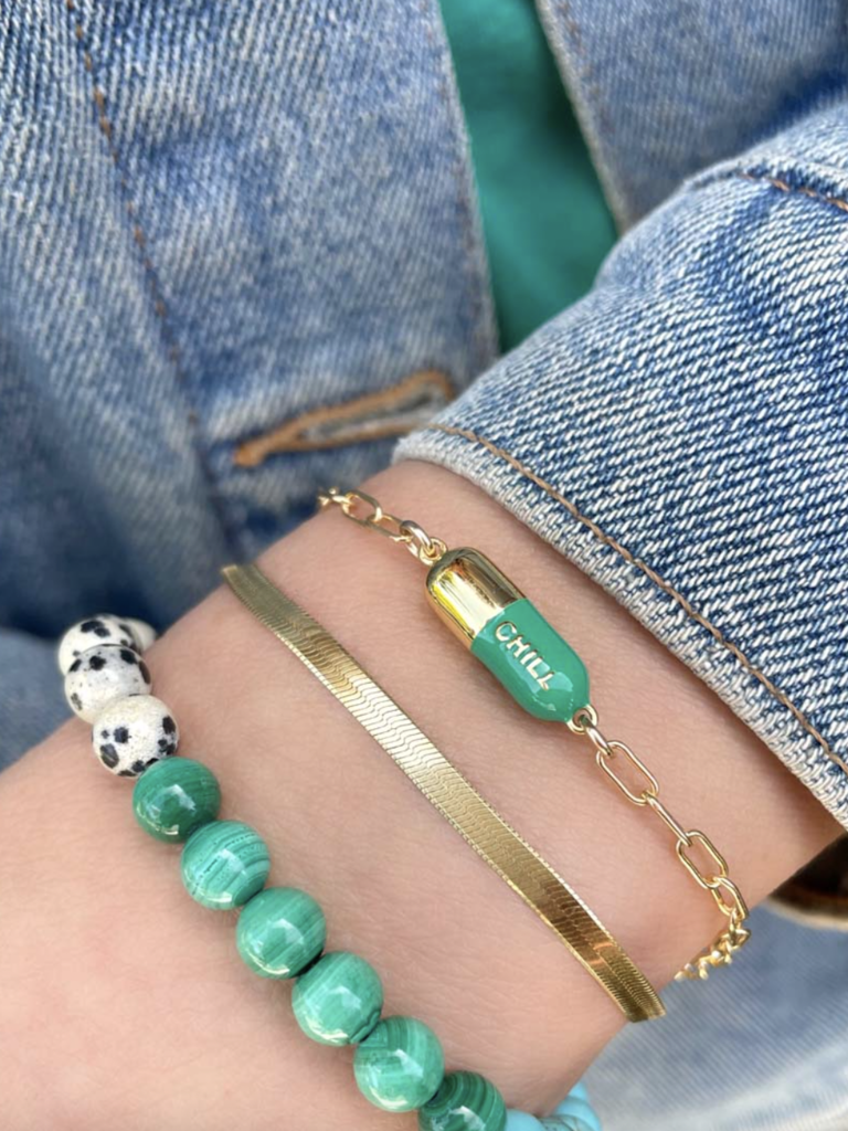 Herringbone Bracelet - Gold Vermeil