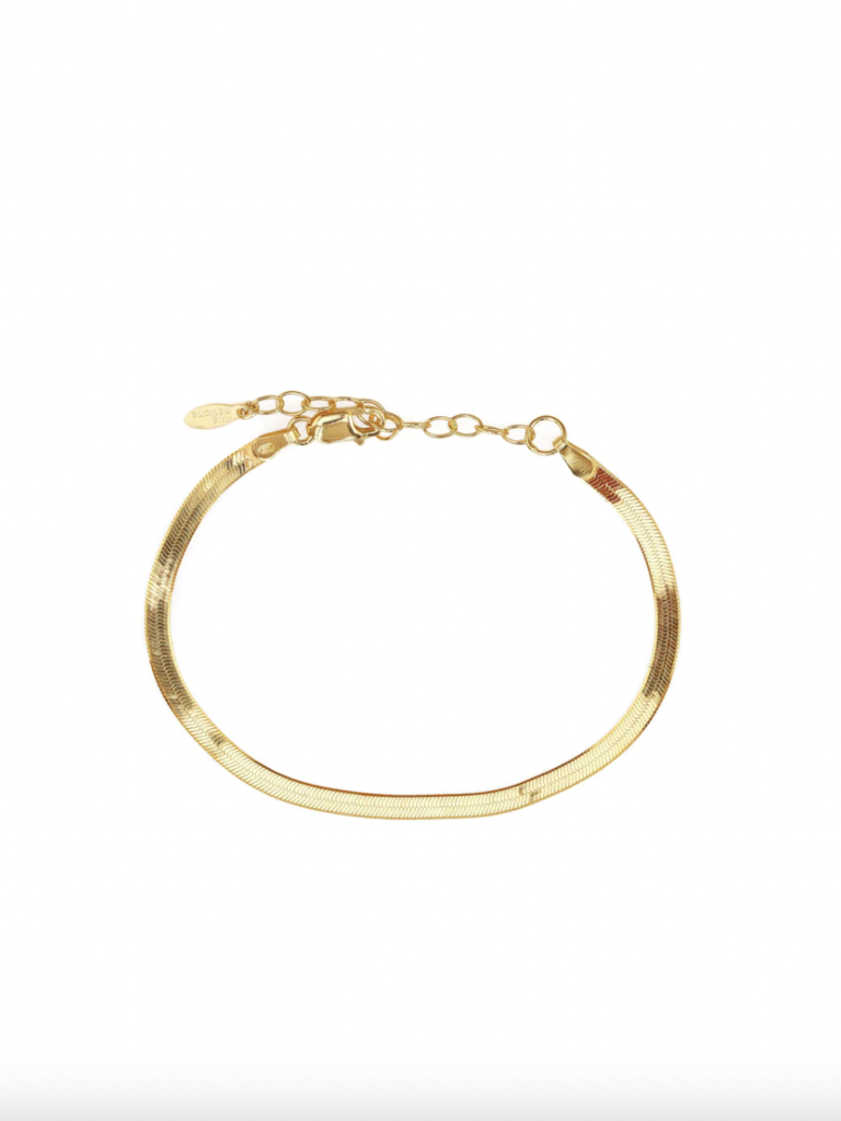 Herringbone Bracelet - Gold Vermeil