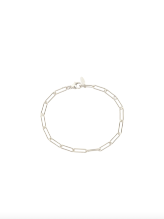 Paper Clip Chain Bracelet - Silver